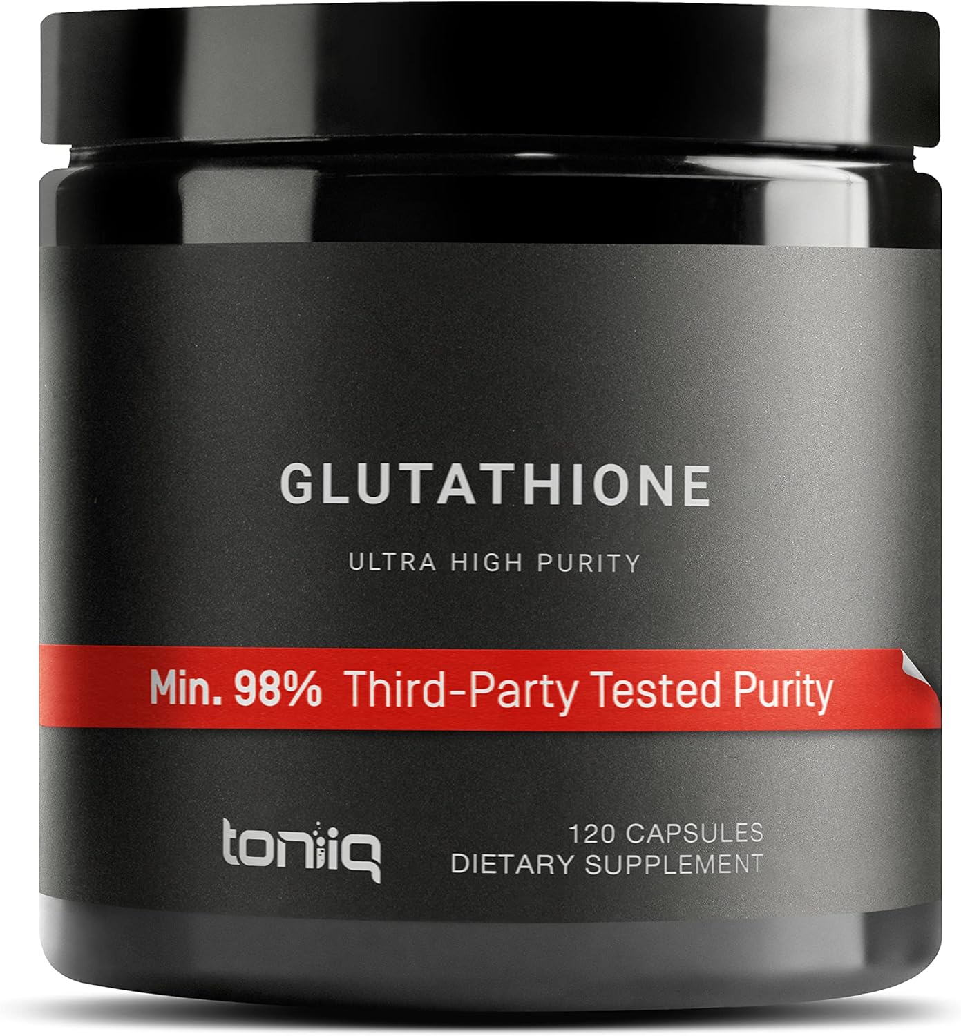 Toniiq Ultra High Strength Glutathione Capsules - 1000mg Concentrated Formula - 98%+ Highly Purified and Bioavailable - Non-GMO Fermentation - 120 Capsules Reduced Glutathione Supplement