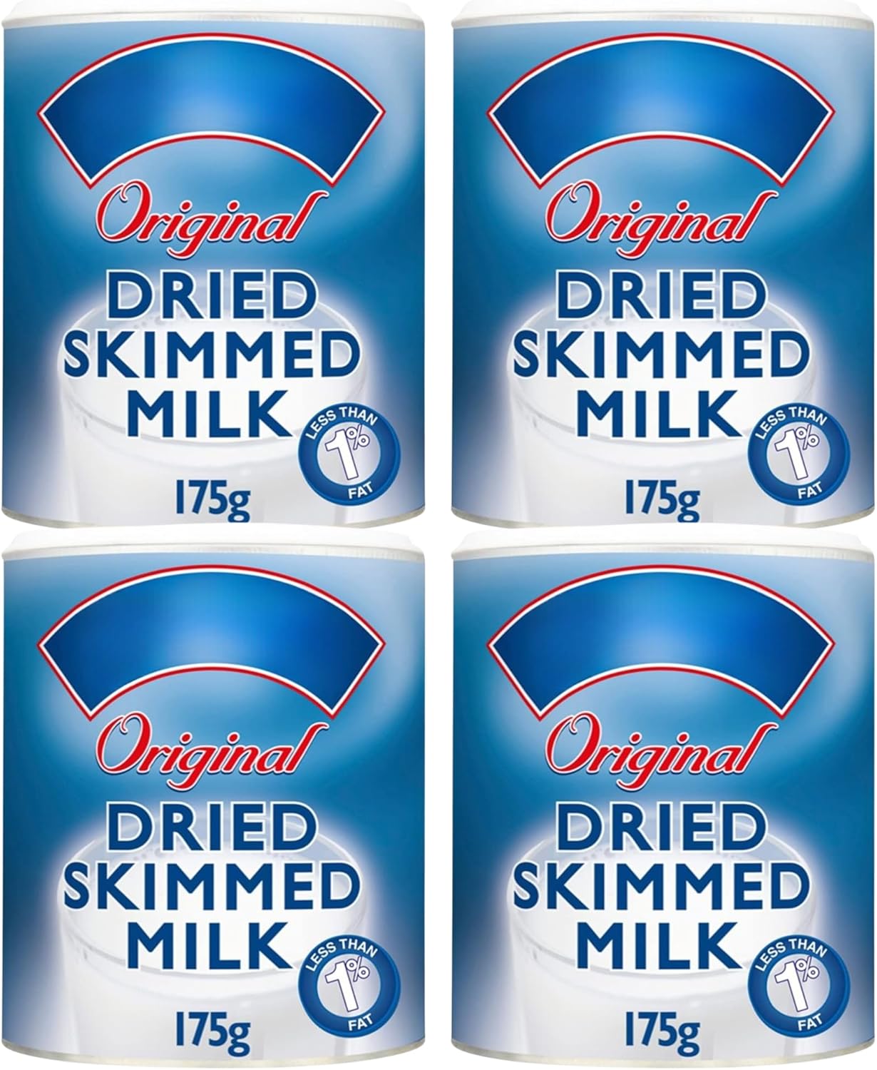 Dried Milk Powder Bundle with Original Dried Skimmed Milk Powder by Marval 175g (4 Pack)