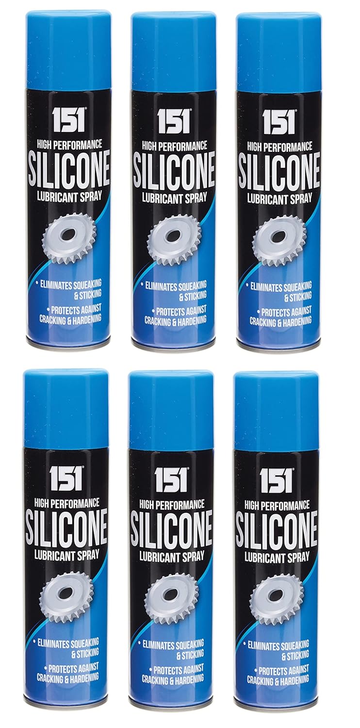 151 products 6 Silicone Lubricant Spray Grease Oil Clear Eliminates Squeaking Sticking 200ml