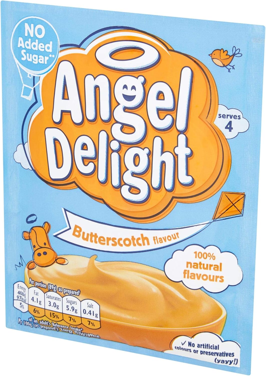 Angel Delight No Added Sugar Butterscotch Dessert Mix - 21x47g