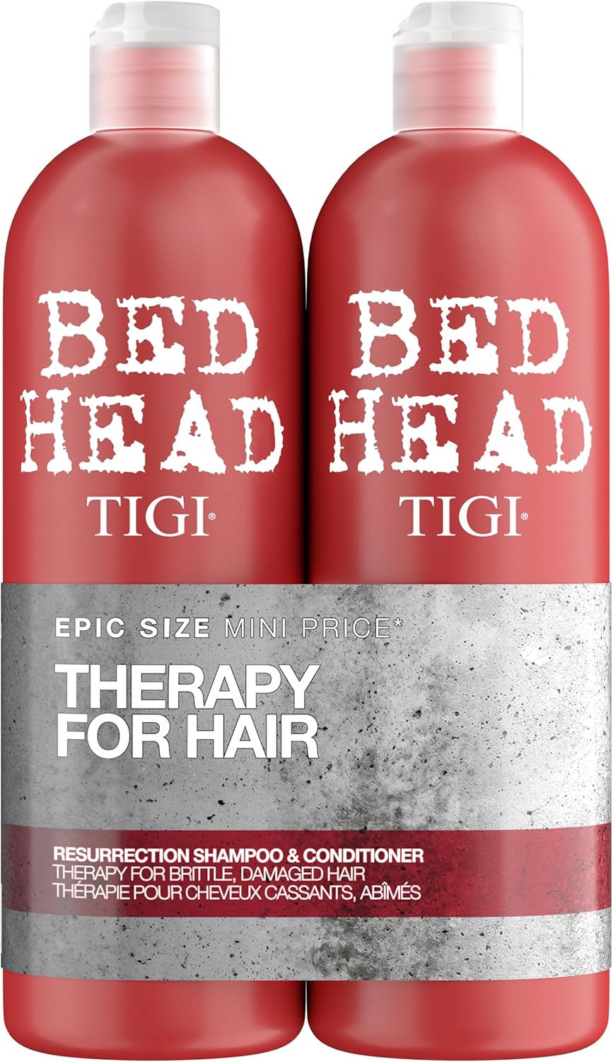 Bedhead by TIGI | Resurrection Shampoo and Conditioner Set | Hair care for brittle and damaged hair | Powerful, regenerating care formula | 2 x 750ml