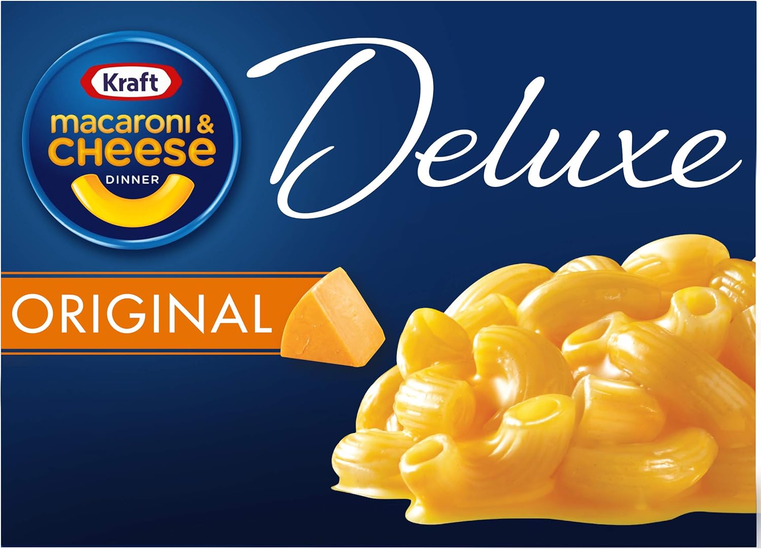 Kraft Macaroni & Cheese Deluxe Dinner, Cheddar, 14Ounce Boxes (Pack Of 8)