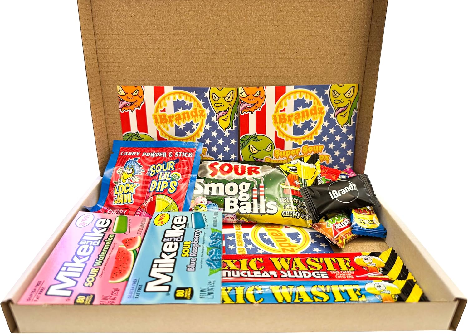 Super Sour Sweet Gift Box Hamper American Candy. Extreme Sour selection