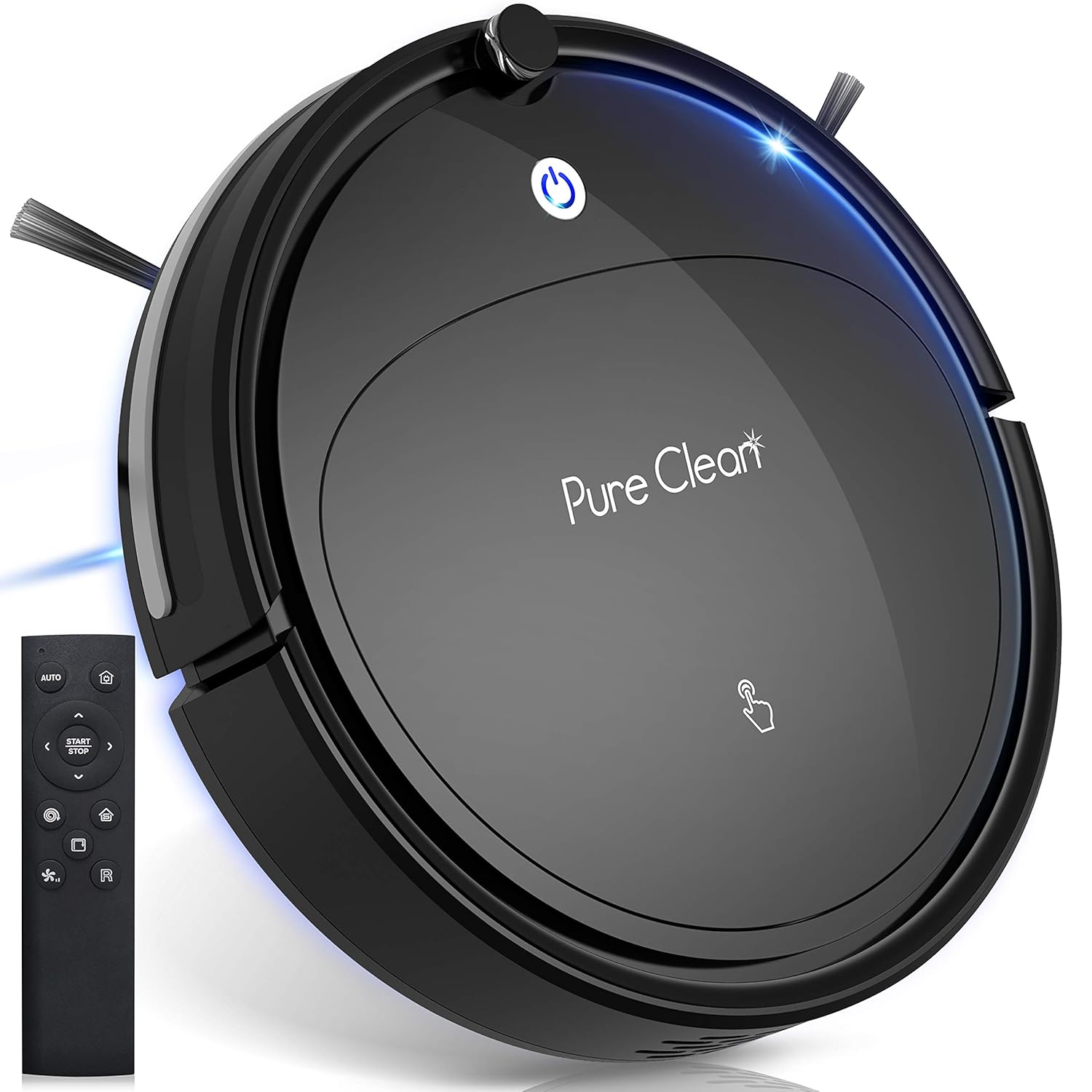 SereneLife Robot Vacuum Cleaner - Self Charging Robo Vacuum Cleaner - 1200pa Suction, Self Path Navigation, 70 Min Run Time - Carpet Hardwood Linoleum Tile PUCRCX70