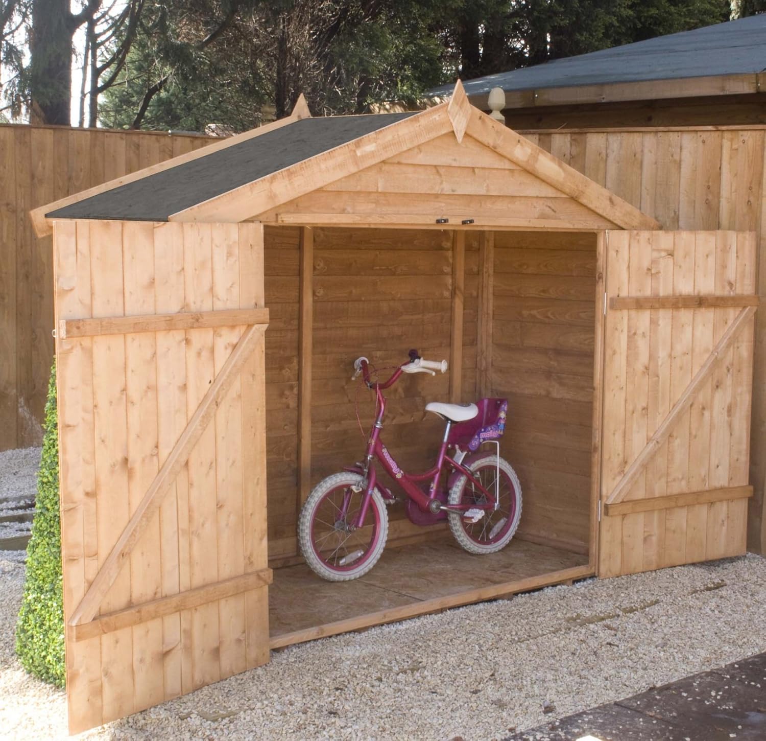 7ft W x 3ft D Wooden Bike Shed