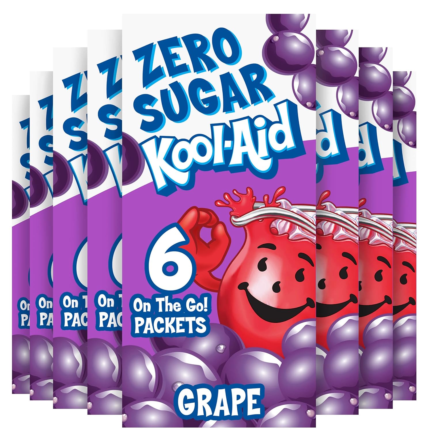 Kool-Aid Sugar-Free Grape On-The-Go Powdered Drink Mix 6 Count (Pack of 1)