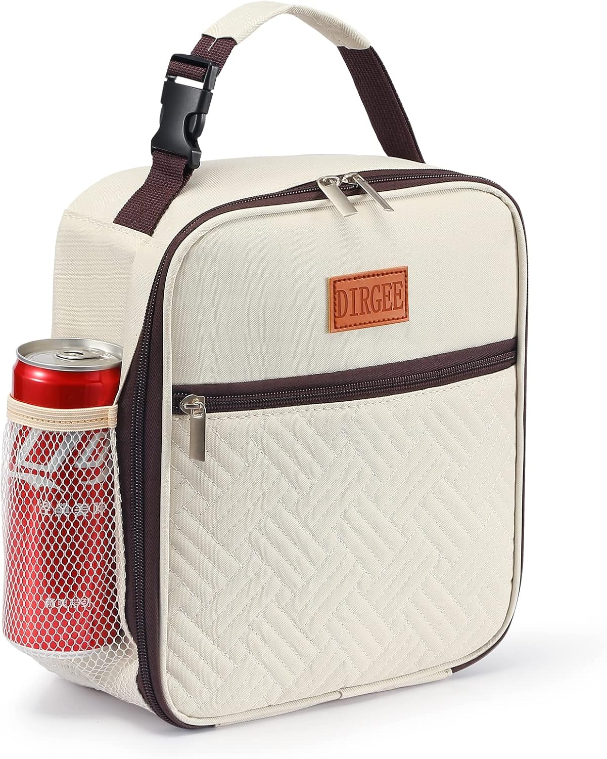 Lunch Bag for Women Insulated Lunch Bag For Men Adults Small Lunch Bag for Office Work - Leakproof Freezable Cooler Bag Reusable Portable Lunch Box (White)