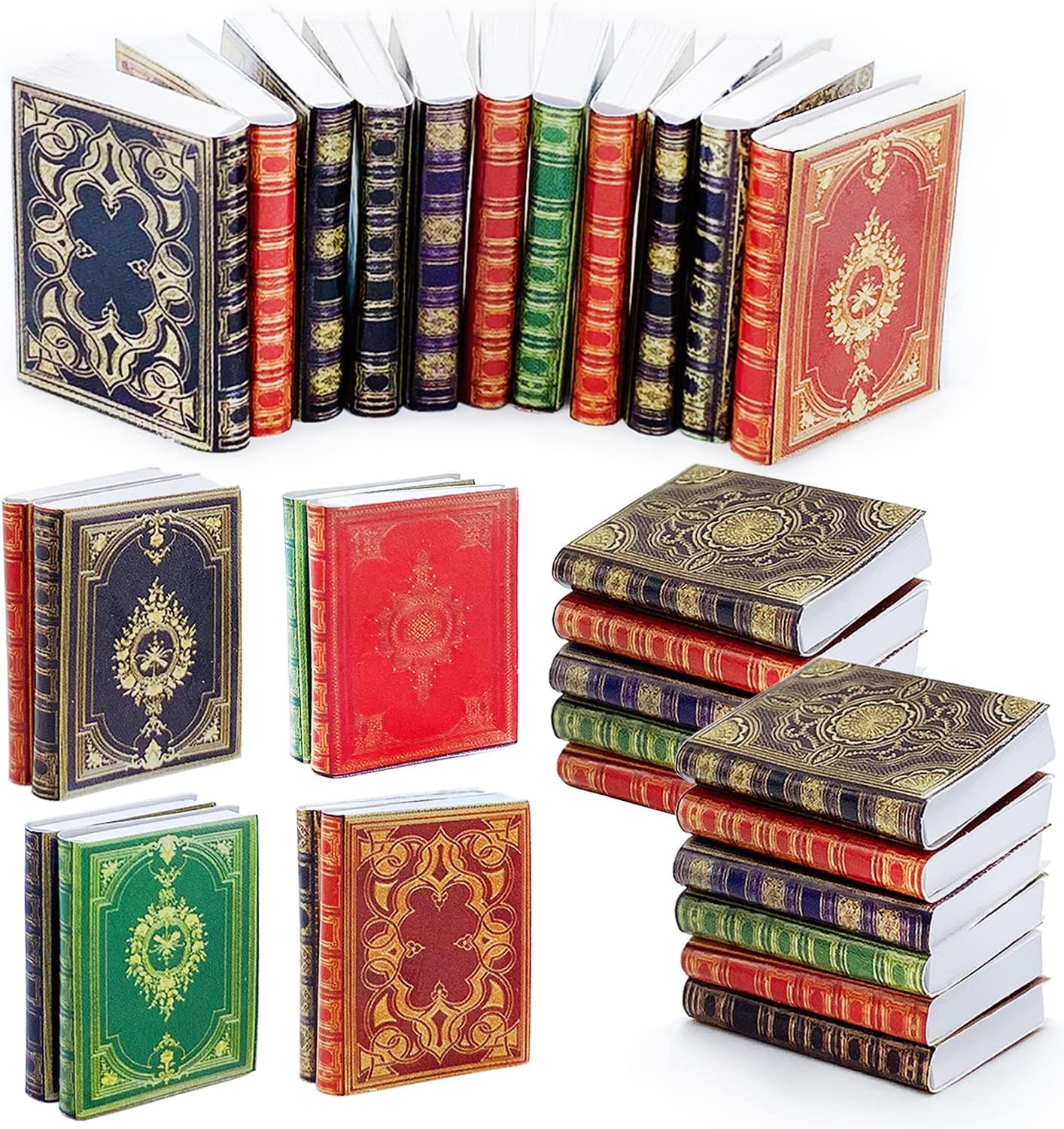 30 Pack 1:12 Scale Miniatures Dollhouse Books,Assorted Timeless Miniatures Books,Mini Books Dollhouse Decoration,Dollhouse Accessories Toy Supplies for Boys and Girls