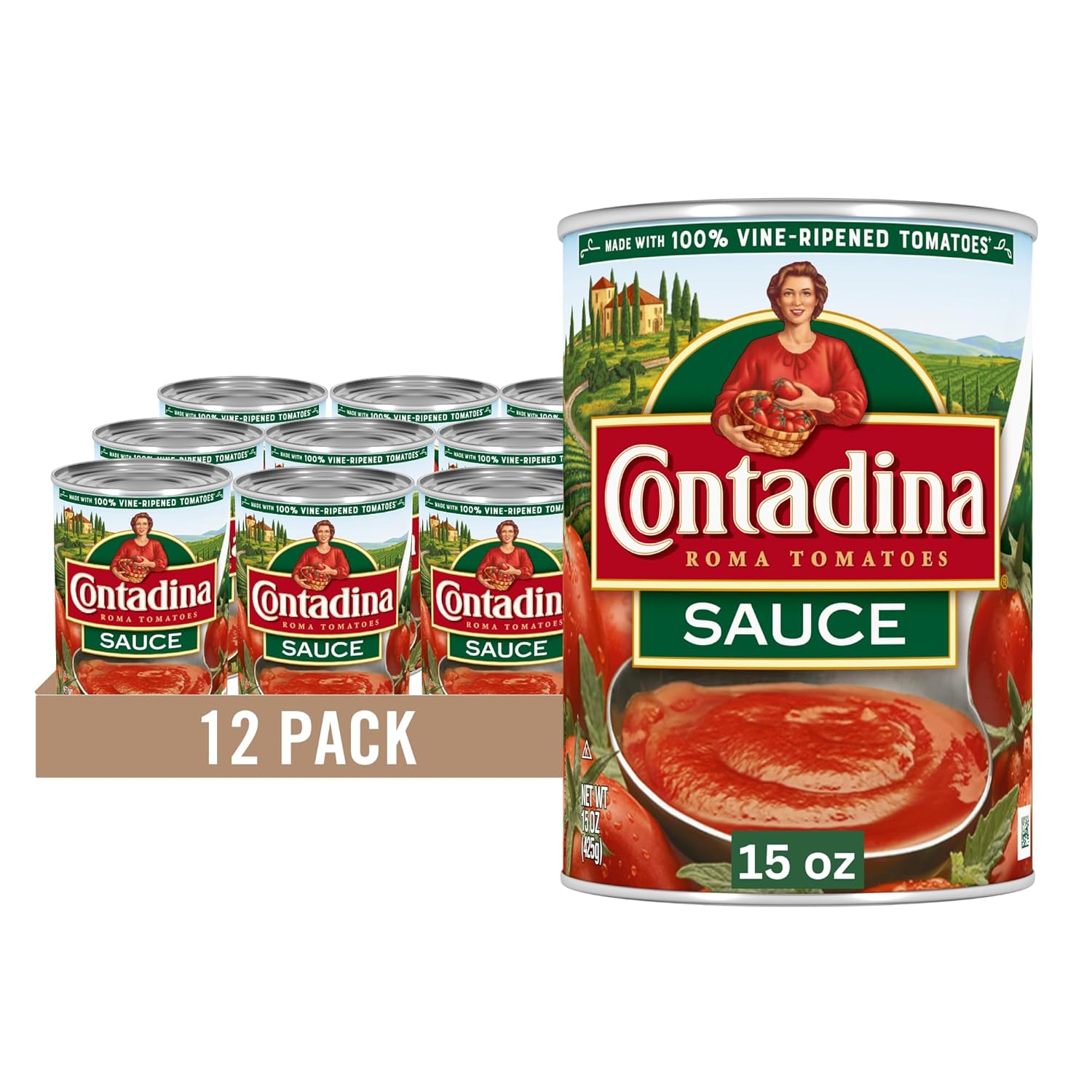 CONTADINA Canned Tomato Sauce, 12 Pack, 15 oz Can