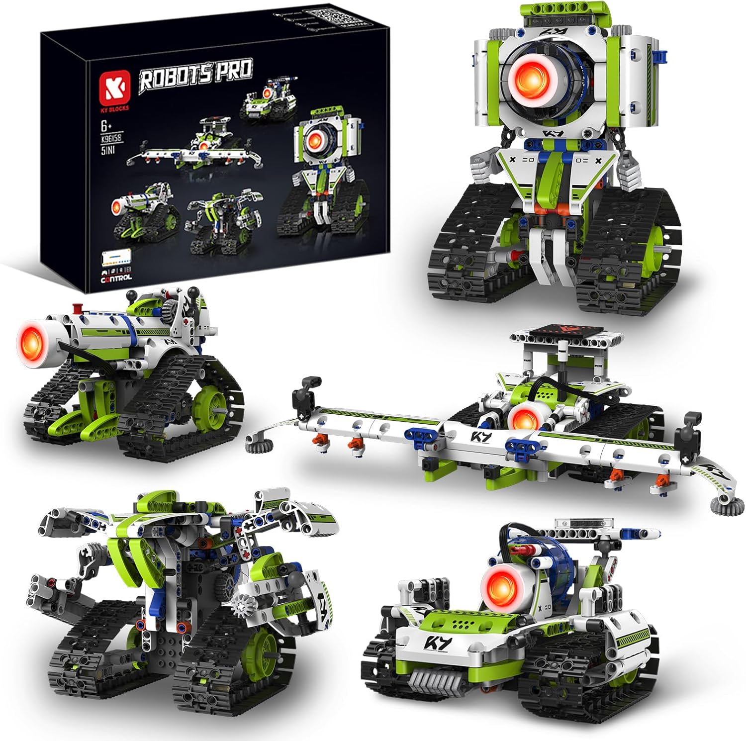 STEM Robotics Kit for Kids Ages 8-12,5 In1 Robot Building Kit Toys,337 Pcs Blocks App & Remote Control Robot Building Set,Erector Science Set For Kids Age 8 9 10 11 12+ Educational Gift For Boys