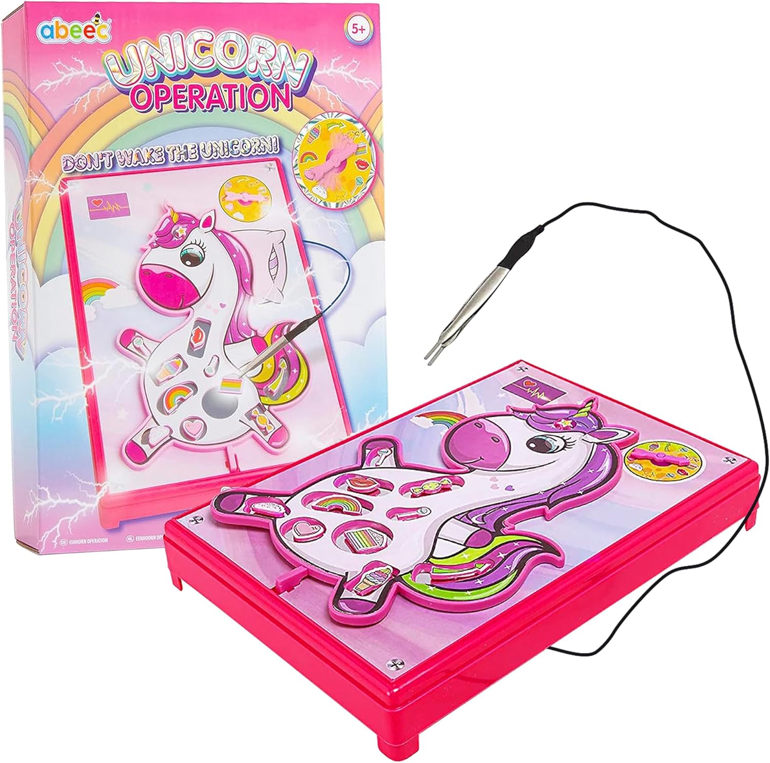 Abeec Unicorn Operation - Kids Board Game - Unicorn Toy - Remove Body Parts Or Face The Buzzer - Board Game For Girls