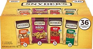 Snyder's of Hanover, Variety Pack Pretzels, Individual Packs, 4 Flavors, 36 Ct (Pack of 36)