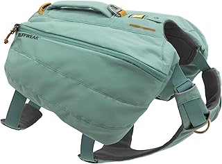 Ruffwear, Front Range Dog Day Pack, Backpack with Handle for Hikes & Day Trips, River Rock Green, Medium