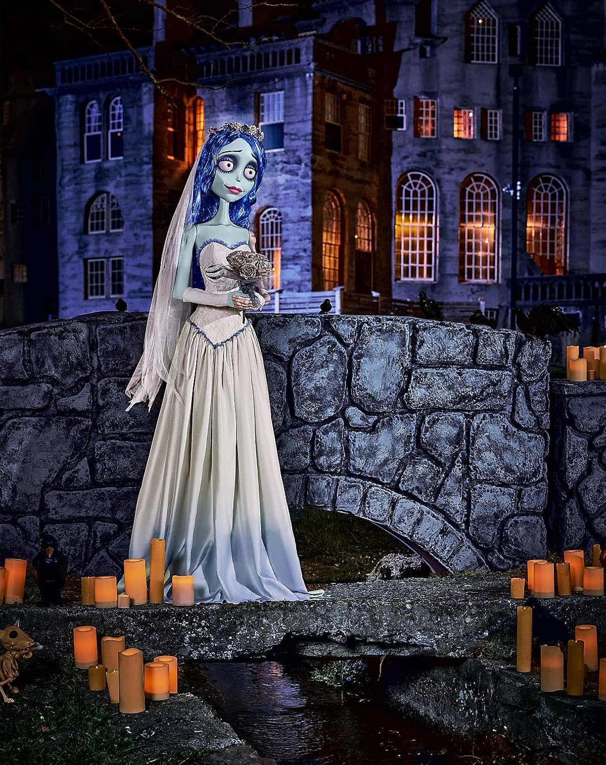 Spirit Halloween 5 Ft 10 in Emily Animatronic - Corpse Bride, Multicolor