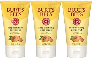 Burt's Bees Deep Cleansing Pore Scrub with Peach and Willow Bark, 4 Ounces