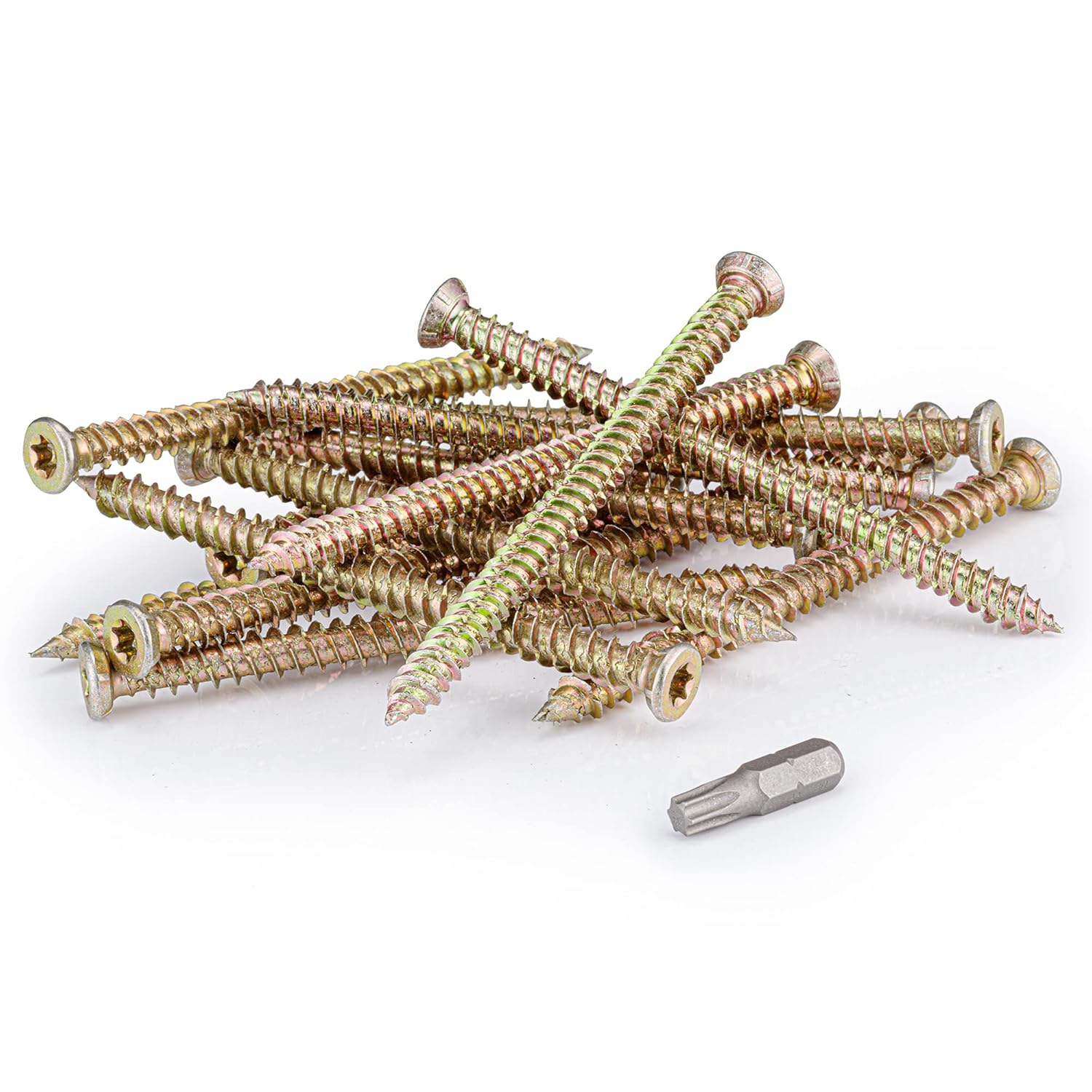 SEQUAL® 50mm Easy Drive Countersunk Concrete Screws (Pack of 20) - No Plugs Needed, Torx Head, T30 Driver Bit Included