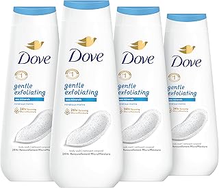 Dove Body Wash Gentle Exfoliating With Sea Minerals 4 Count Instantly Reveals Visibly Smoother Skin Cleanser That Effectively Washes Away Bacteria While Nourishing Your Skin 20 oz