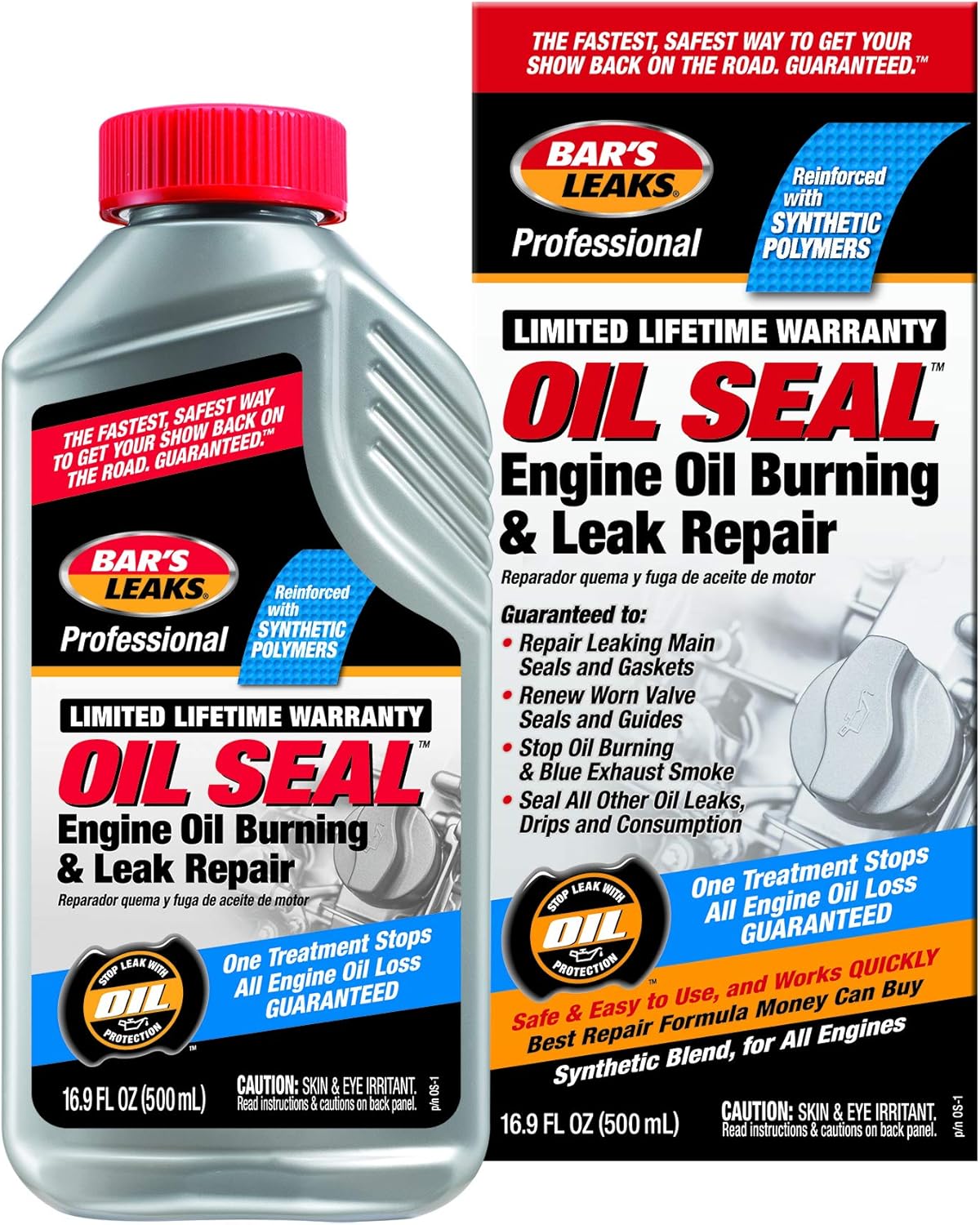 Bar's Leaks OS-1 Oil Seal Engine Oil Burning and Leak Repair, 16.9 oz.