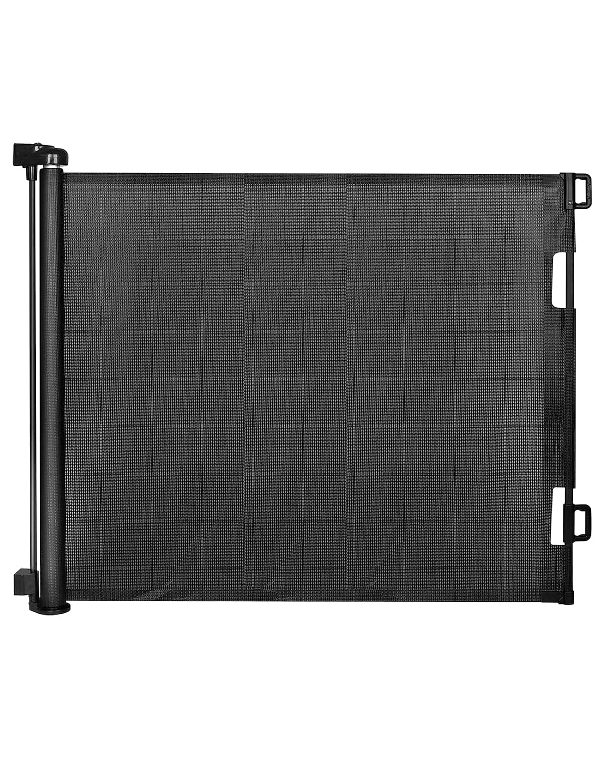 Retractable Baby Gate for Doorways and Stairs, Mesh Safety Gate for Pet, Indoor & Outdoor Use, One-Hand Operation, Easy Installation, 33.6" Tall, Expands to 55" Wide（Black,33.6"x55")