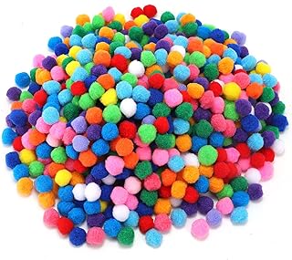 700 Pieces 1 Inch Assorted Pompoms Multicolor Arts and Crafts Pom Poms Balls for Hobby Supplies and Creative Craft DIY Material
