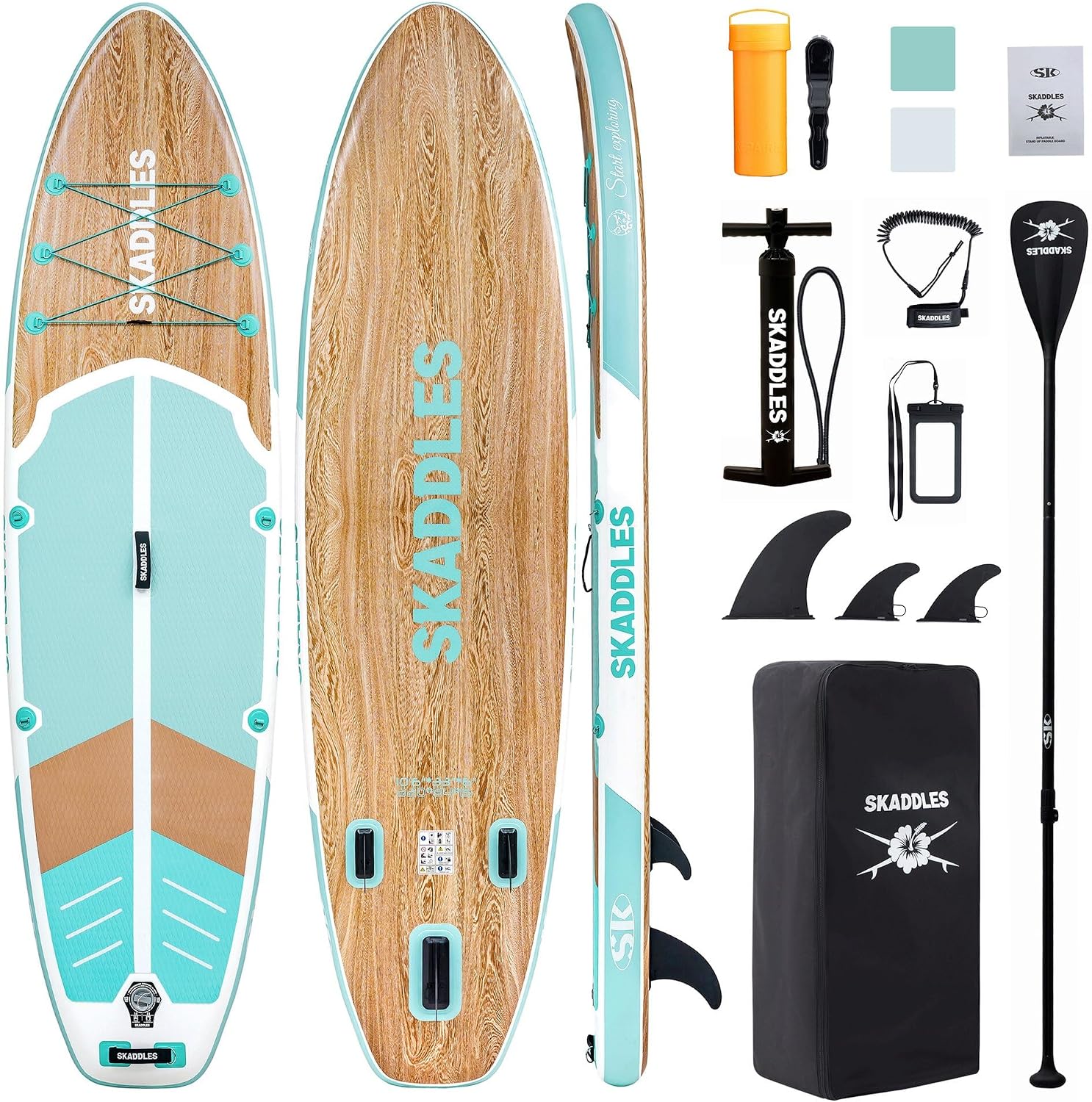 10’6’’Inflatable Stand Up Paddle Board with Beginners SUP Accessories