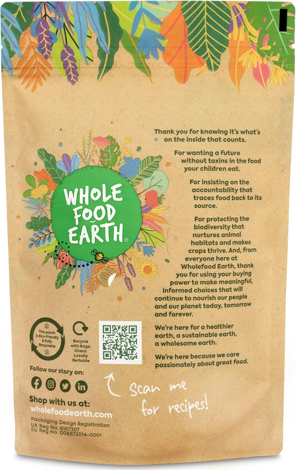 Wholefood Earth Oatmeal Fine Stabilised 2 kg | GMO Free | High Fibre