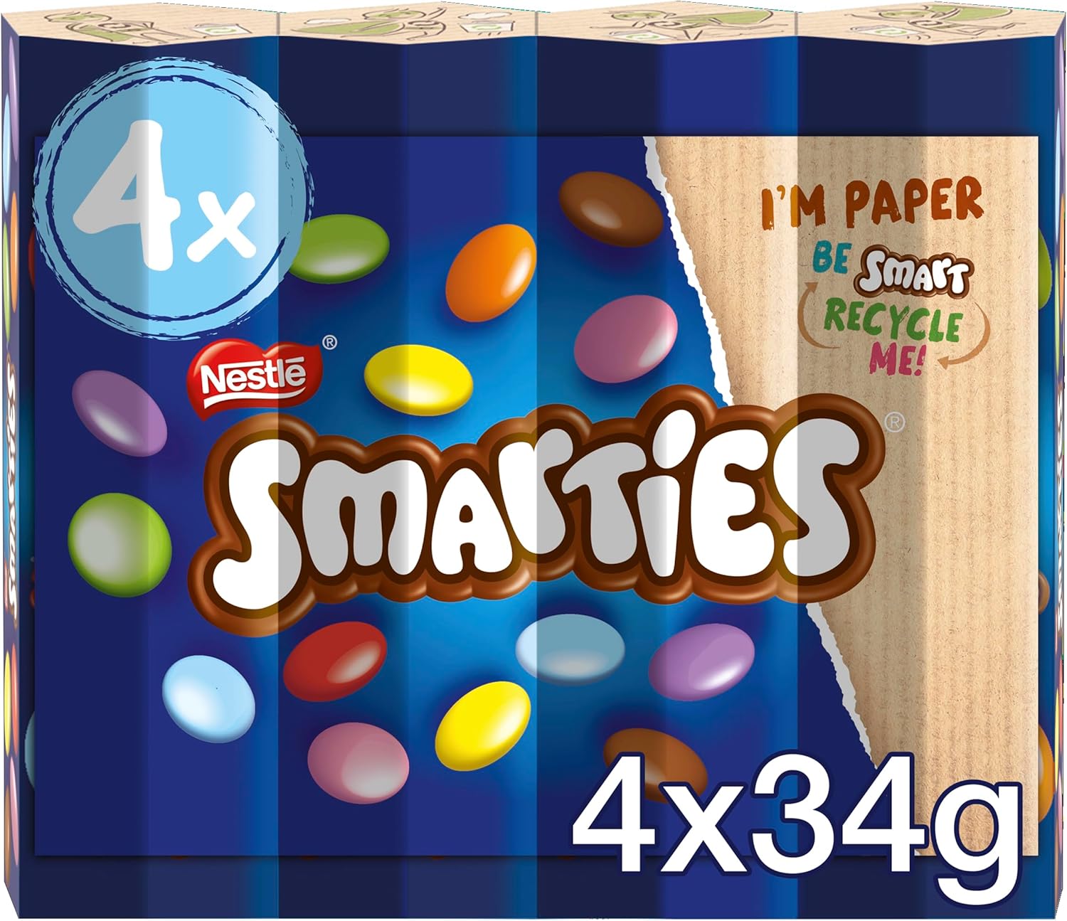 Smarties Hexatube 4x34g