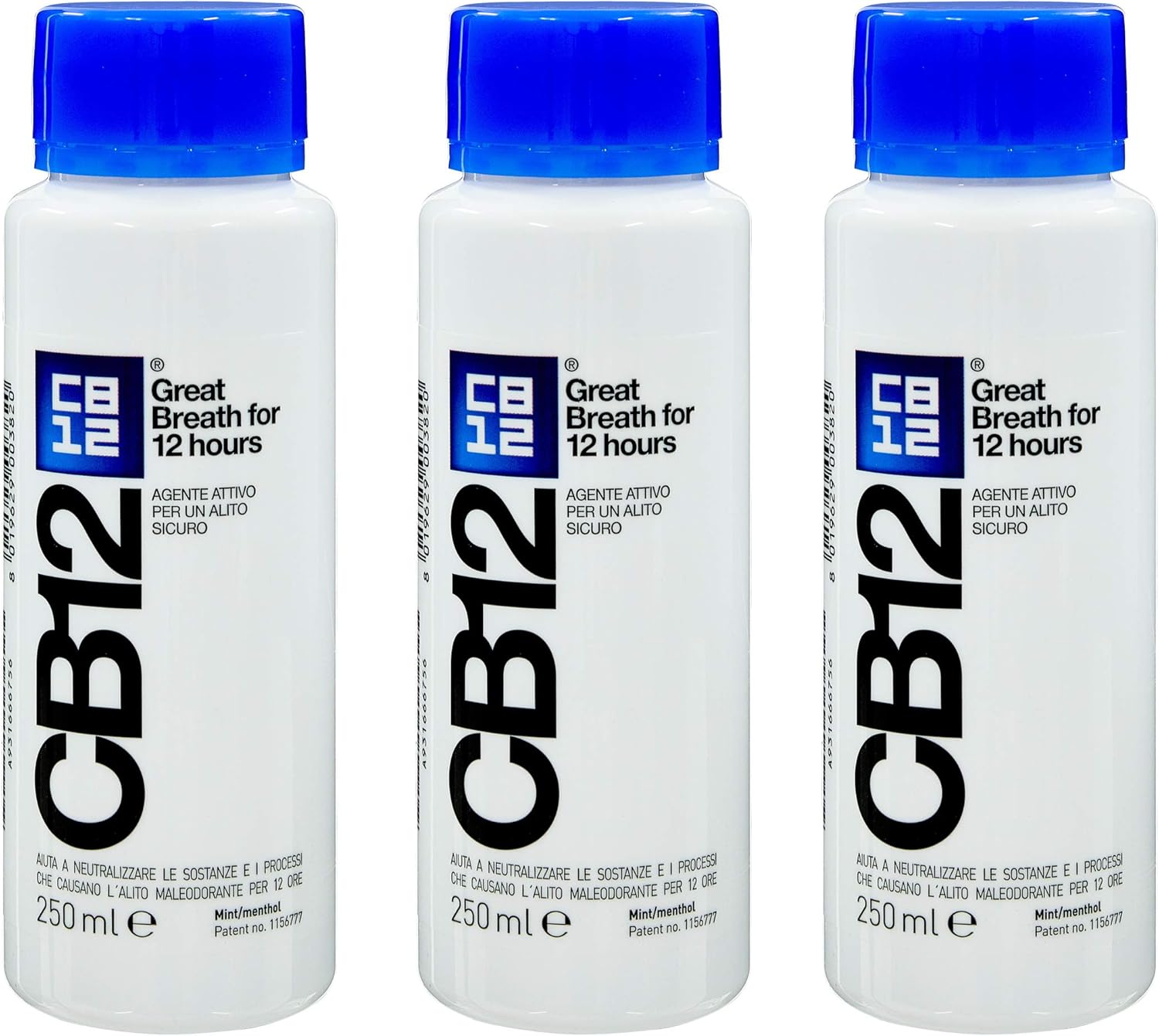CB12 250ML 3 Pack Mint / Menthol Mouthwash