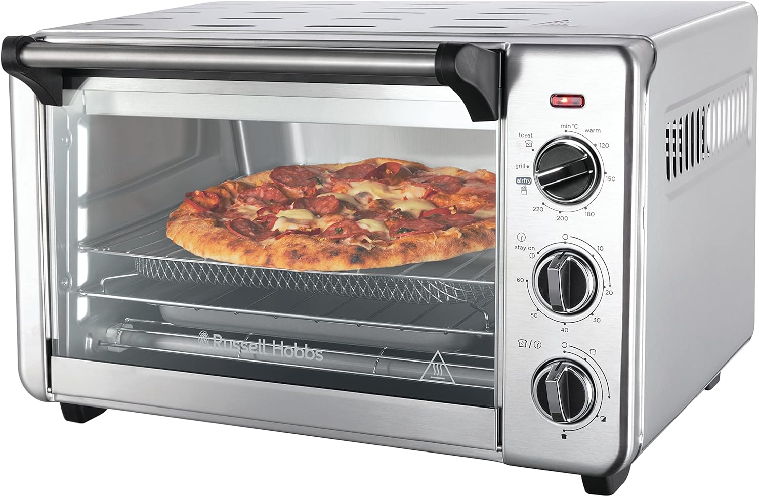 Russell Hobbs 20L Oven 5-in-1 Rapid Hot Air Fryer, Mini Oven, Grill, Toaster, Warming Function, Timer, Energy Saving, Pizza Diameter 30cm, Incs. Frying Basket, Baking Tray & Grill Rack, 26680