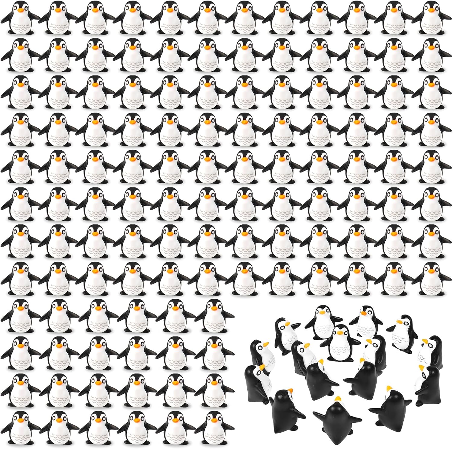 Bbiamsleep 130 Pcs Miniature Penguin Figurine Mini Resin Penguin Figurines Mini Resin Animals for Fairy Garden Micro Landscape Winter Christmas Decor