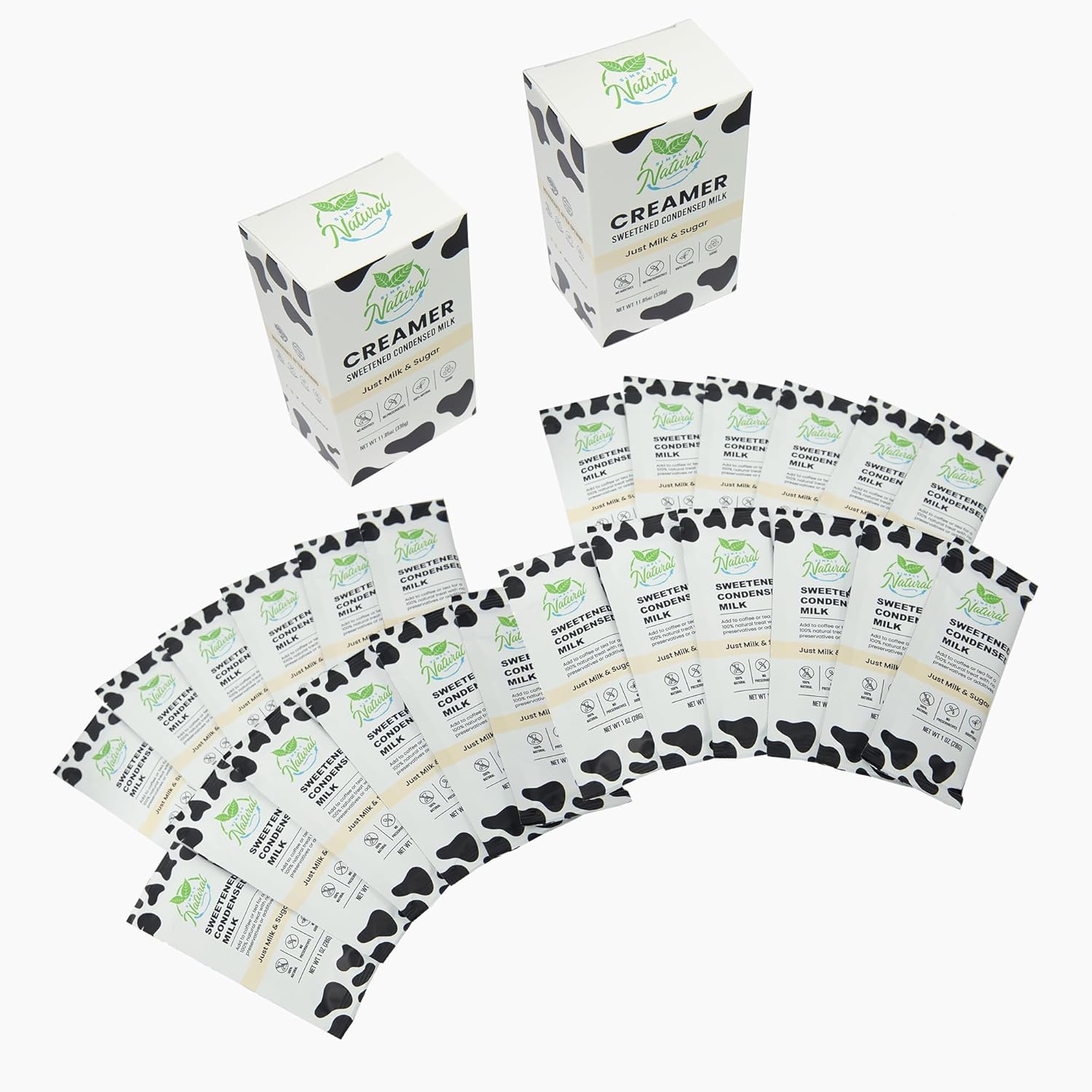 Simply Natural Sweetened Condensed Milk, 24 Single-Serve Packets, 28g packet (2 Boxes of 12 packets)