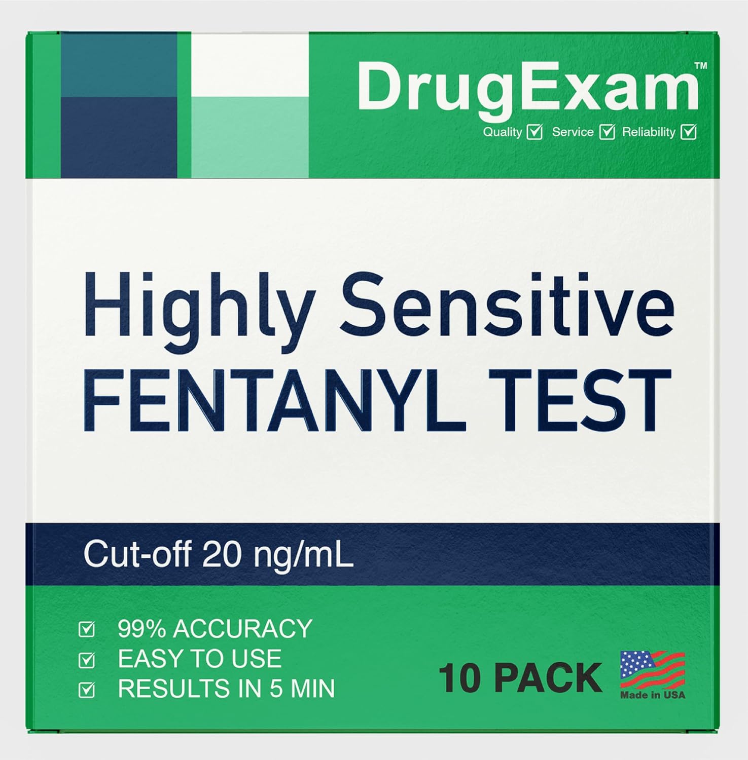 10 Pack - FYN Strips for Rapid Detection, Urinary Drug Testing, One-Step Quick Results, Easy-Read Urine Drug Test Strips.