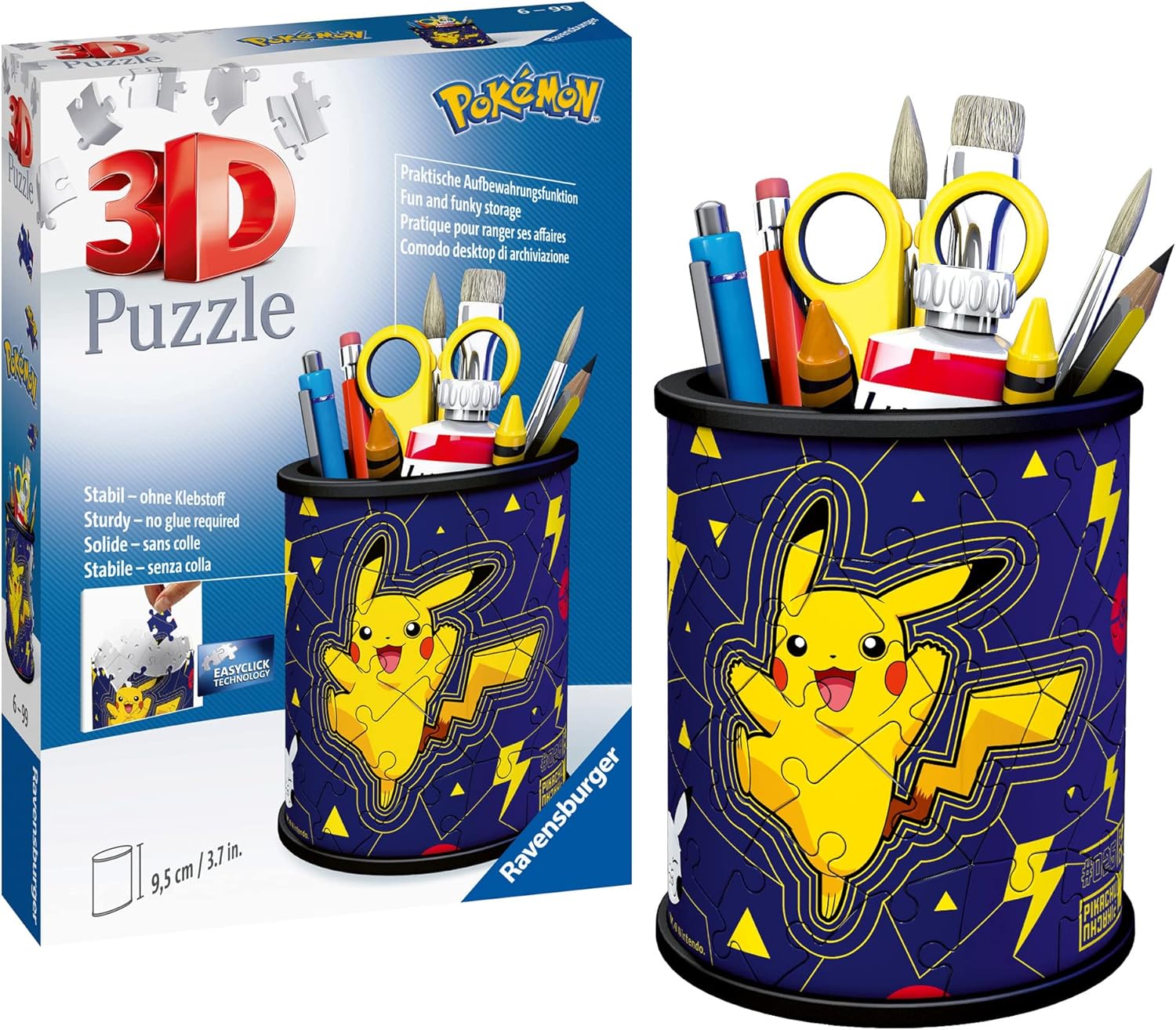 Ravensburger Pokemon Gifts - 3D Jigsaw Puzzle for Kids Age 6 Years Up - 54 Pieces - Pencil Pot - No Glue Required