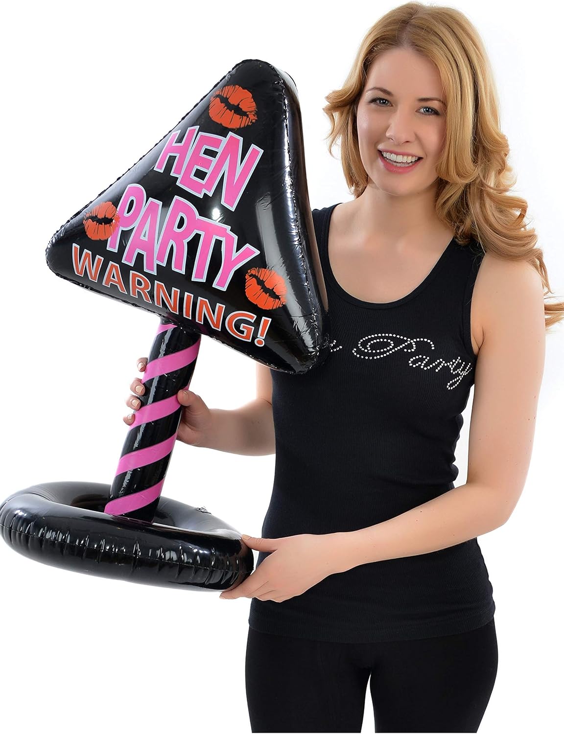 Inflatable/ Blow Up Large Hen Party Warning Sign 70cm x 40cm by Henbrandt