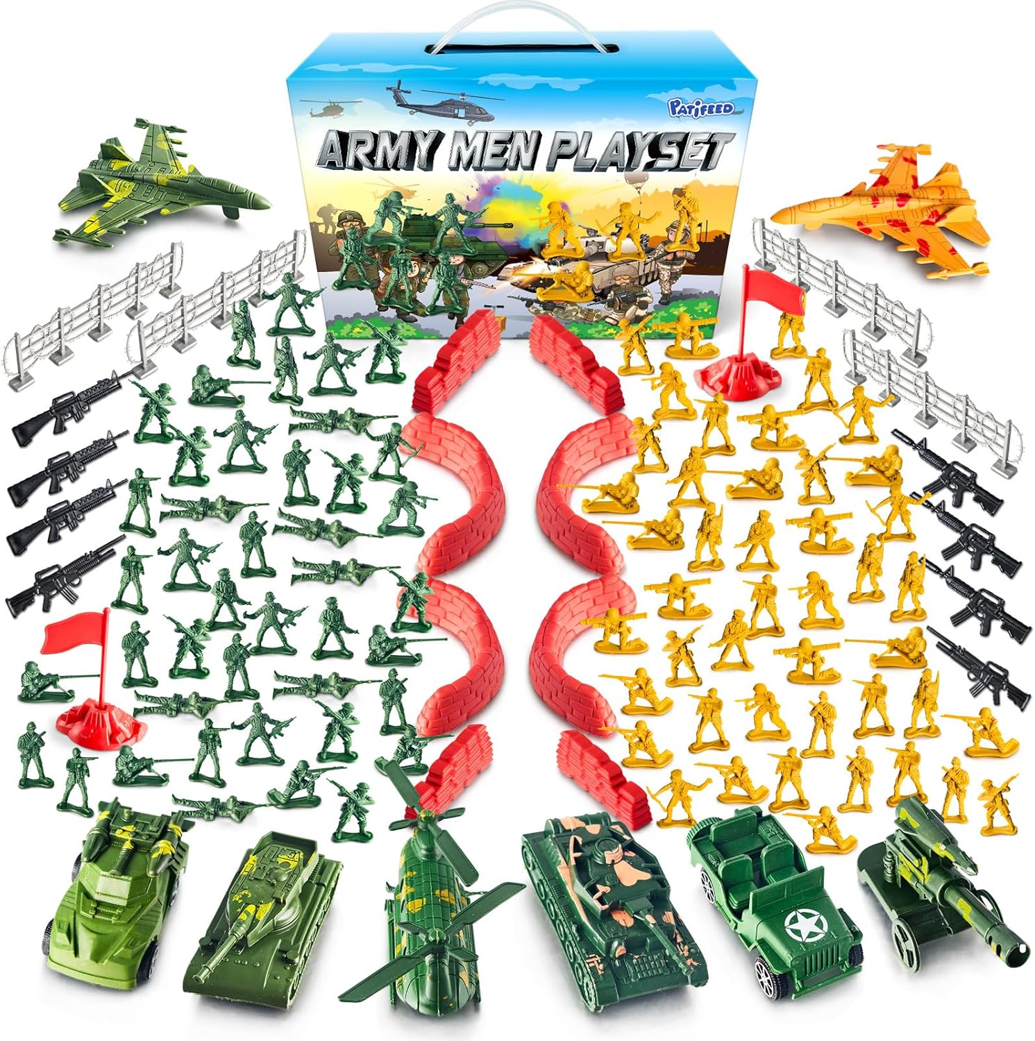Plastic Army Men Action Figures Toy Soldiers Military Play for Kids Boys Birthday Gifts