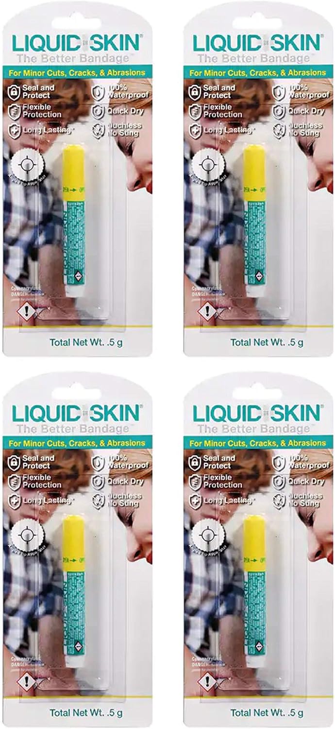 Liquid Skin The Better Bandage; Waterproof, Quick Dry, Seal & Protect, 4-Count