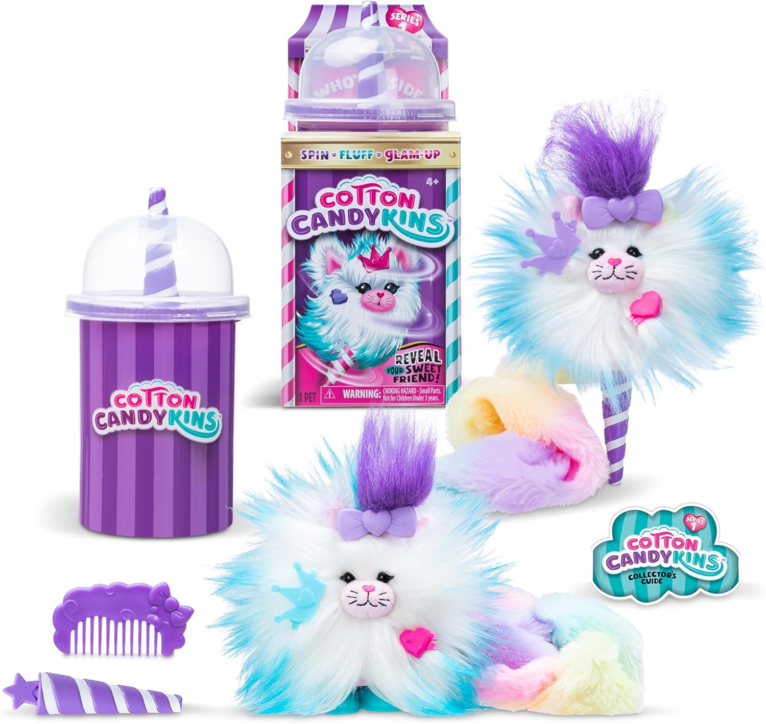 Cotton Candykins, Fluffy Fun for Everyone, Premium Soft Squishy soft toy & Surprise Plush Toy Inside, Perfect for Play & Collecting, Suitable for Girls and Boys Ages 5+