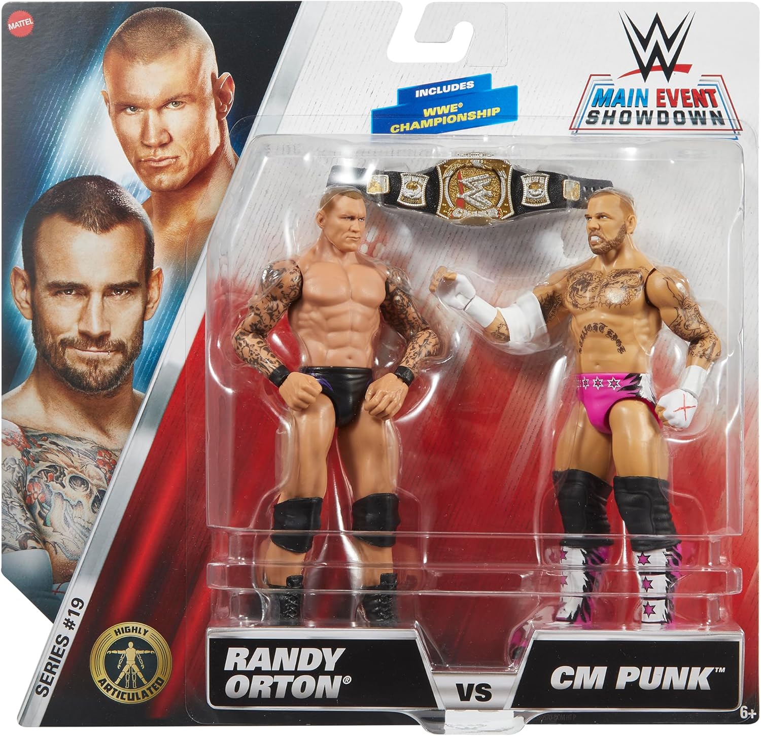 CM Punk & Randy Orton - WWE Main Event 2-Packs 19 Toy Wrestling Action Figures