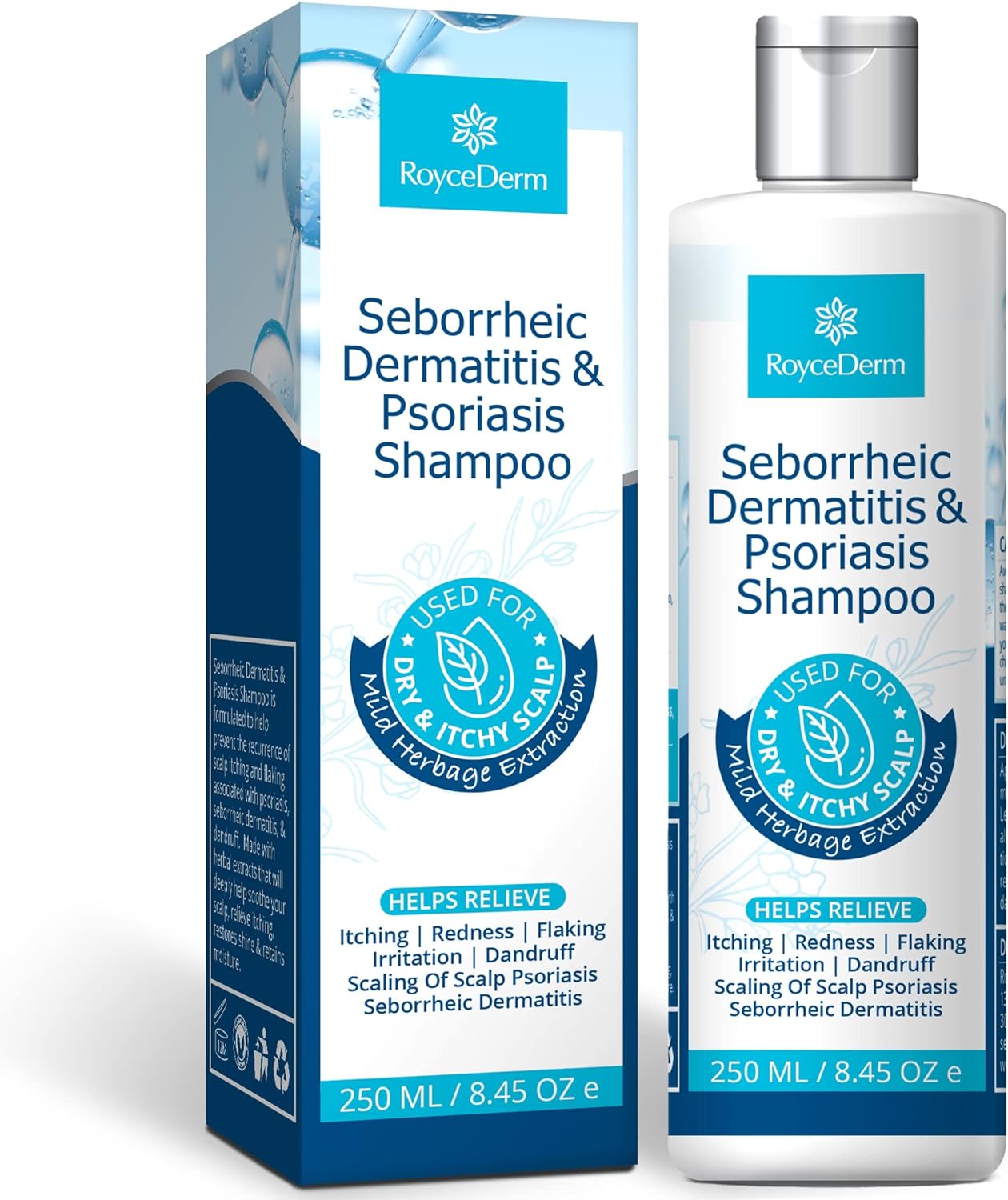 Roycederm Seborrheic Dermatitis Shampoo, Psoriasis Shampoo, Dandruff Shampoo, Folliculitis Shampoo, Scalp psoriasis Treatment, Seborrheic Dermatitis Treatment, Dandruff Treatment.