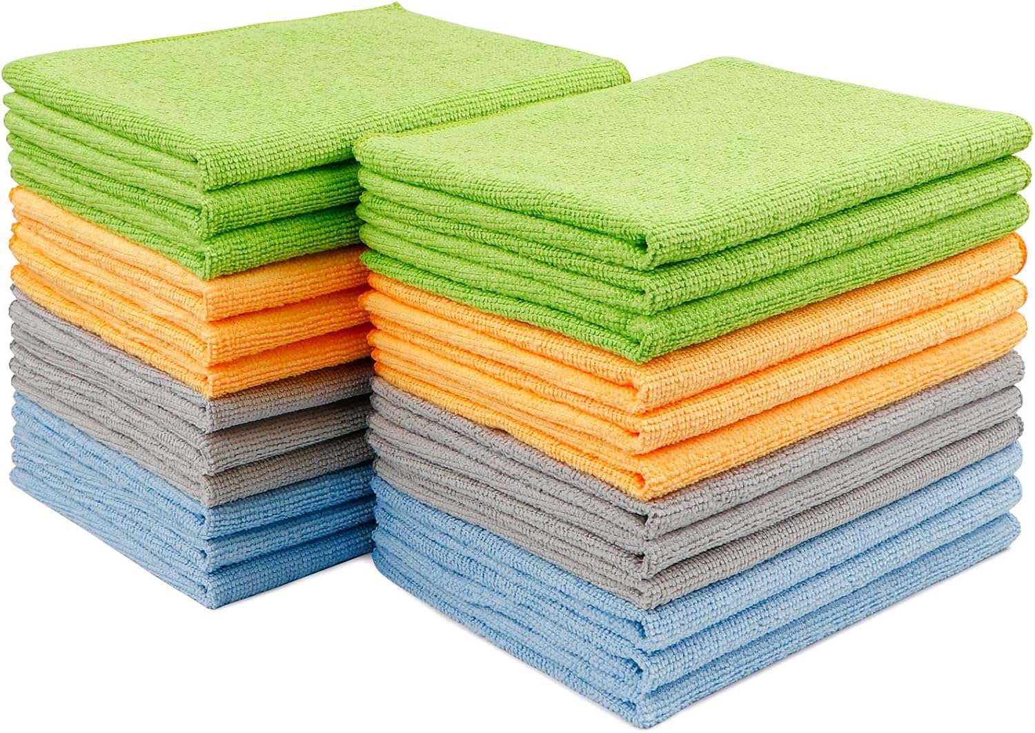 AIDEA Microfibre Cloth 24 Pack-Premium All-Purpose Cleaning Cloths for Cars-Soft & Absorbent Lint Free Streak Free Wash Cloth for House, Kitchen, Windows,30X40CM
