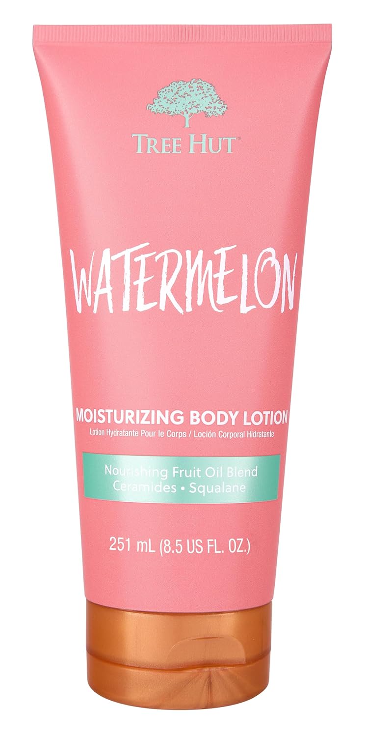 Tree Hut Watermelon Moisturizing Body Lotion | Ceramide and Squalene Formula Helps Protect Skin | Long-lasting Hydration Leaves Skin Feeling Soft & Moisturized | 8.5 fl oz.