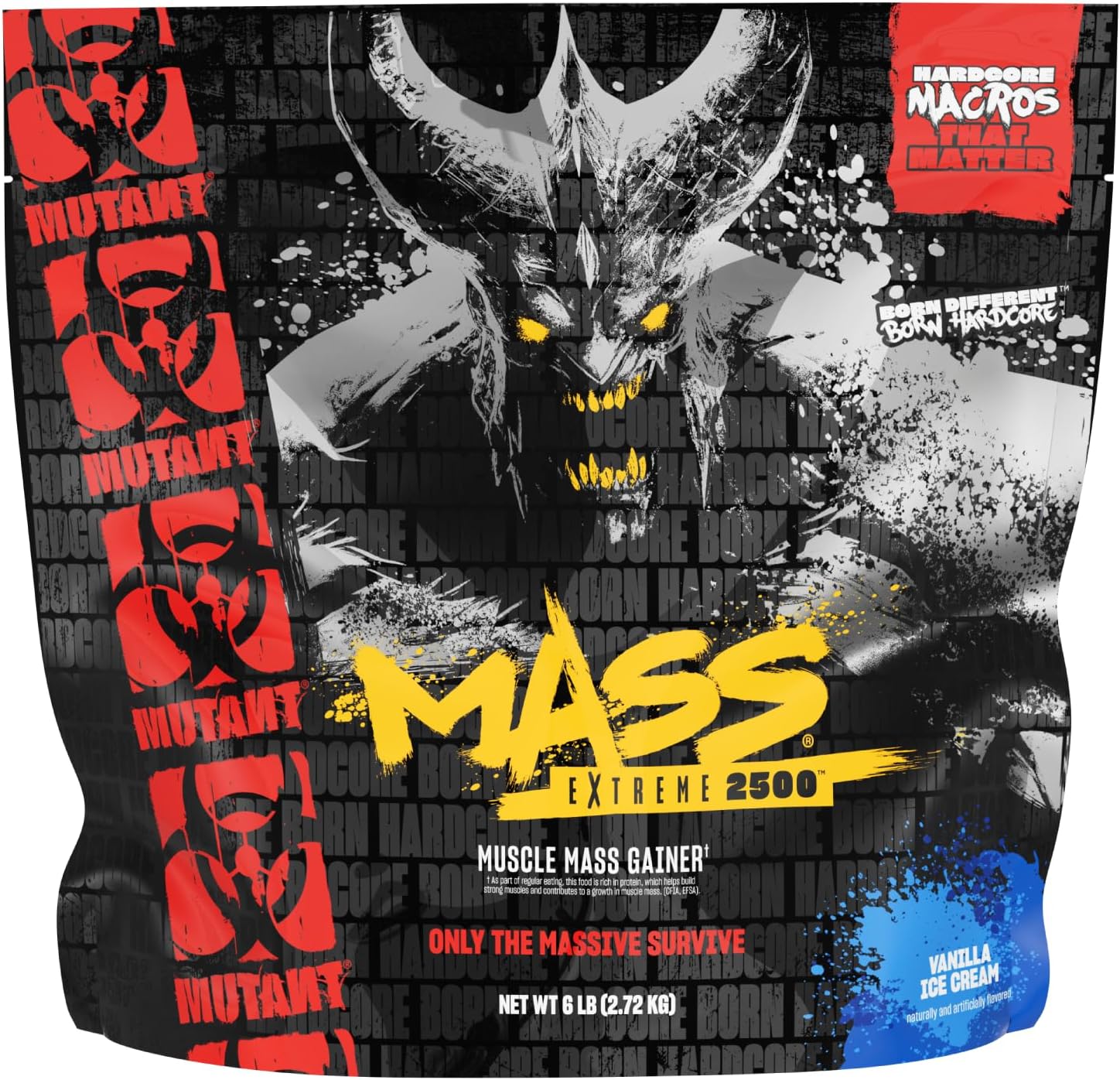 MUTANT Mass Extreme 2500 | High-Calorie Weight Gainer | Complex Carbs, BCAAs & Glutamine | Hardcore Muscle Mass Shake | 2720g | Cookies & Cream