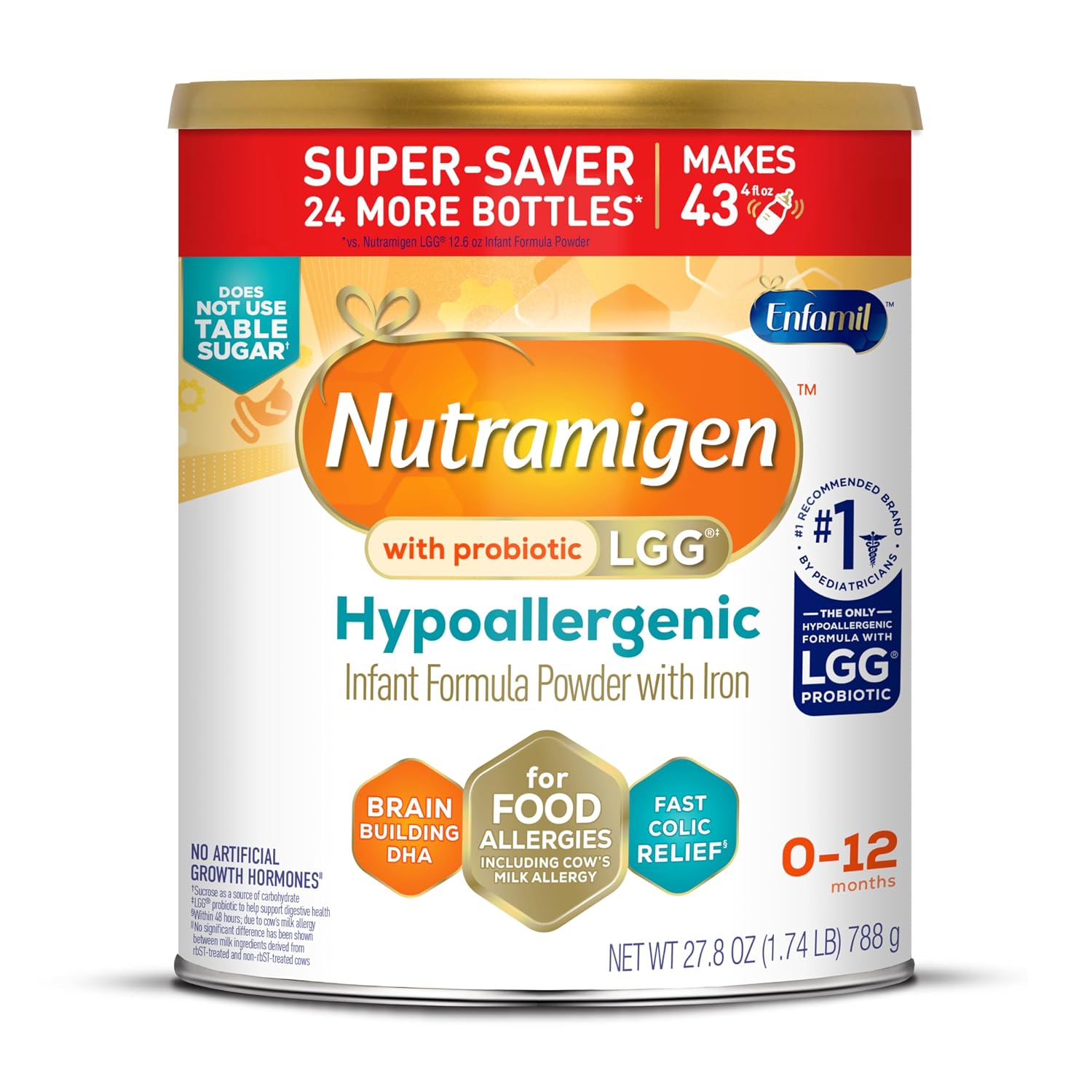 Nutramigen Hypoallergenic Baby Formula, Probiotic LGG, 27.8 Oz