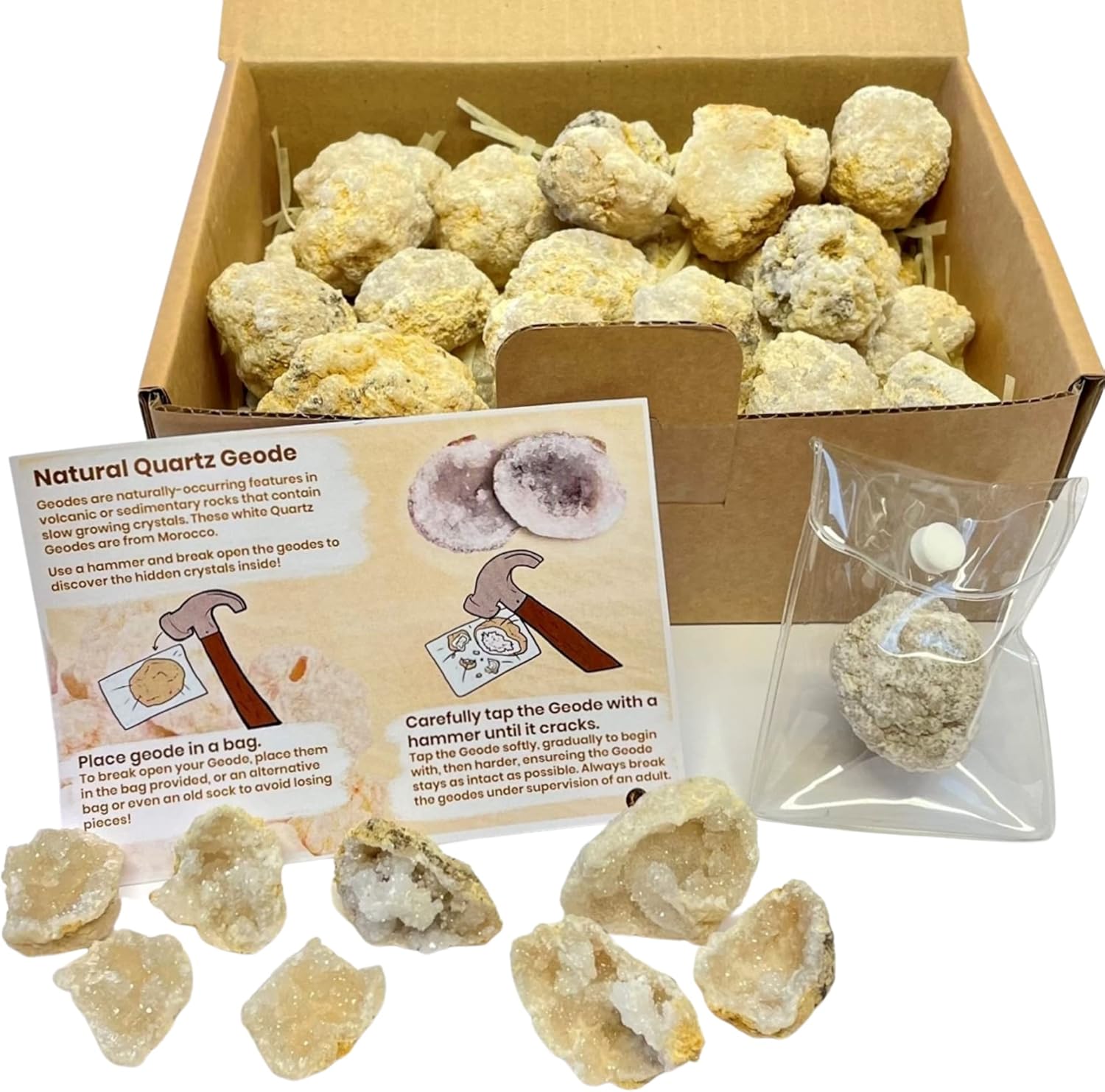 Extra Large Break Your Own Geodes 1kg Bumper Pack - Contains Up to 20 XL Geodes!
