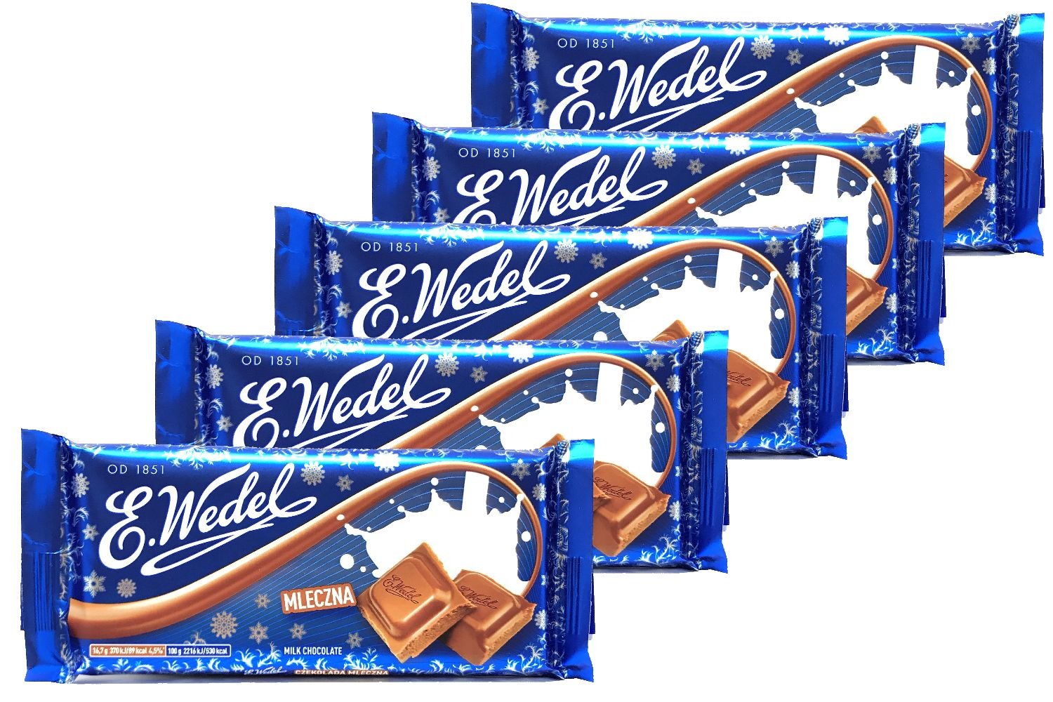 E. Wedel Milk Chocolate (Milk Chocolate, Pack of 5)