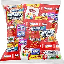 Halloween Bulk Assorted Fruit Candy - Starburst, Skittles, Gummy Life Savers, Air Heads, Jolly Rancher, Sour Punch, Haribo Gold-Bears, Gummy Bears & Twizzlers (32 Oz Variety Pack)