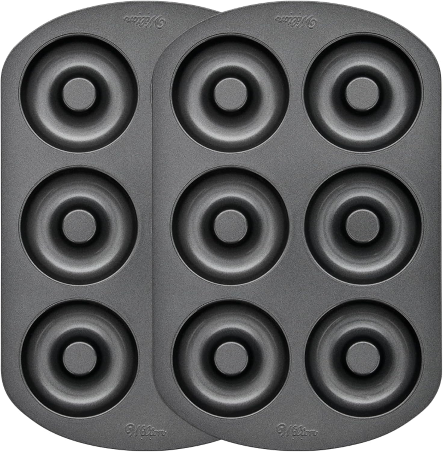 Wilton Gold Premium Non-Stick Warp-Resistant Bakeware, Made without PFAs, Donut Pan Set, 2-Piece, Packaging May Vary