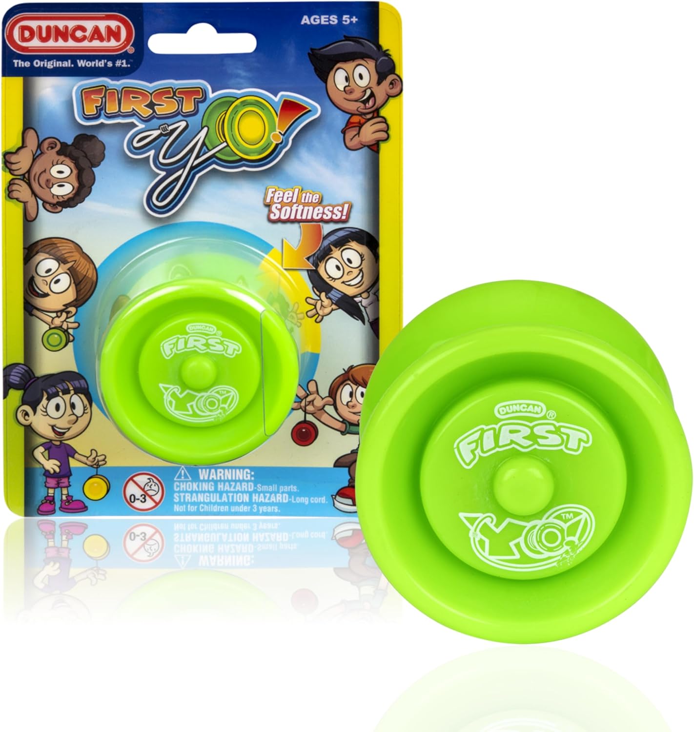 Duncan Toys First Yo! - Best Beginner Yo-Yo for Kids, Responsive Yo Yo, YoYo Toy - Green/Yellow