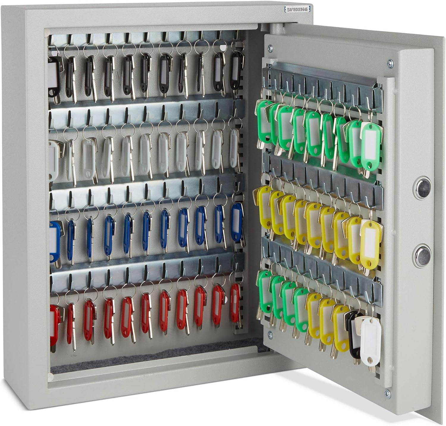 VonHaus Key Safe Wall Mounted - Digital Cabinet with Solenoid Lock and 71 Key Capacity - Home Office and Business Organiser with Secure Keypad Access and Safe Box Light Indicators