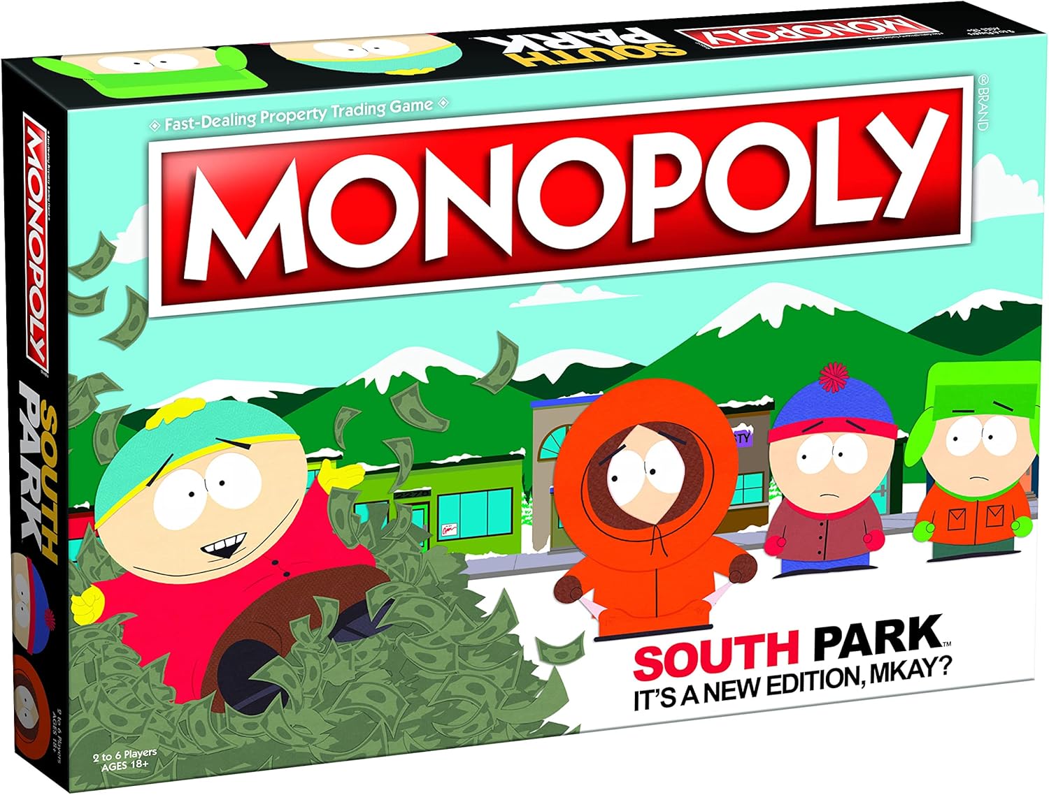 Monopoly South Park | Based on Comedy Central Show Featuring Familiar Locations, Episodes, and Characters Officially-Licensed & Collectible For 2-6 Players